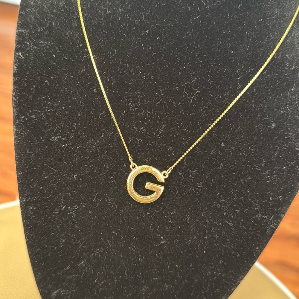 Givenchy Gold plates G logo necklace